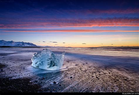 Jokulsarlon Glacier Lagoon Sunrise Winter Ice Fragment Glacier Floating