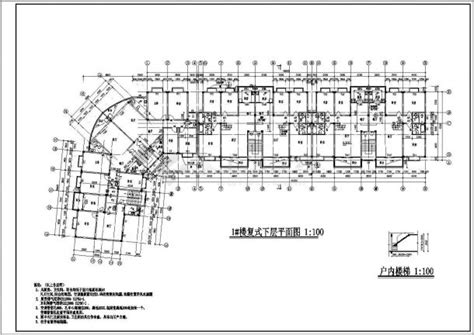 某地区五层商住楼建筑cad设计扩初图住宅小区土木在线