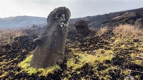 Easter Island statues suffer 'irreparable' damage in fire | World News | Sky News