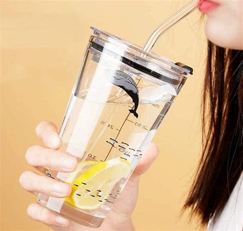 Buy Giyanza Coffee Cup Sipper Glass With Straw Mug With Straw Coffee