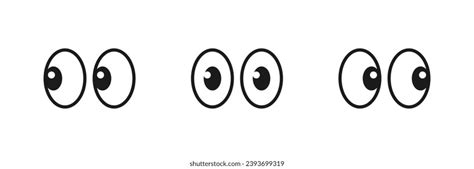 Eyes Look Icons Cartoon Style Isolated Stock Vector (Royalty Free ...