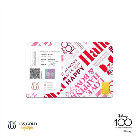 UBS Logam Mulia Disney 100 Edition 0 5 Gr UBSLifestyle Perhiasan