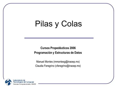 Ppt Pilas Y Colas Powerpoint Presentation Free Download Id5201216