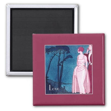 Aimant Amour Art Déco Cadeau de la Saint Valentin Zazzle fr Les