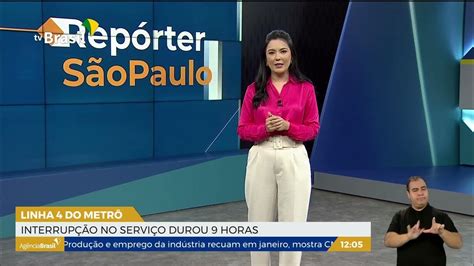 Interrupção na Linha 4 do metrô dura 9 horas Repórter São Paulo TV