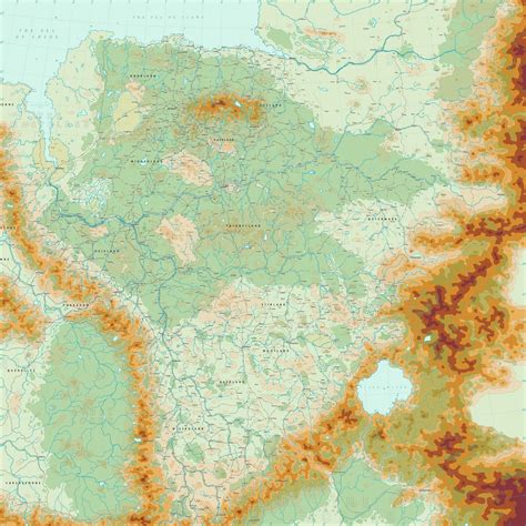 Fantasy Map of Warhammer Fantasy