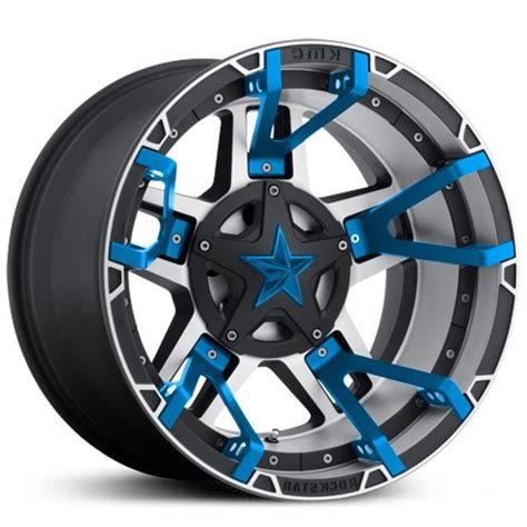 Xd Series Xd Rockstar Black Machined Blue Split Spoke Inserts