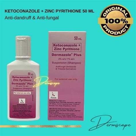 Anti Dandruff Shampoo Ketoconazole With Zinc Pyrithione Dermazole Plus