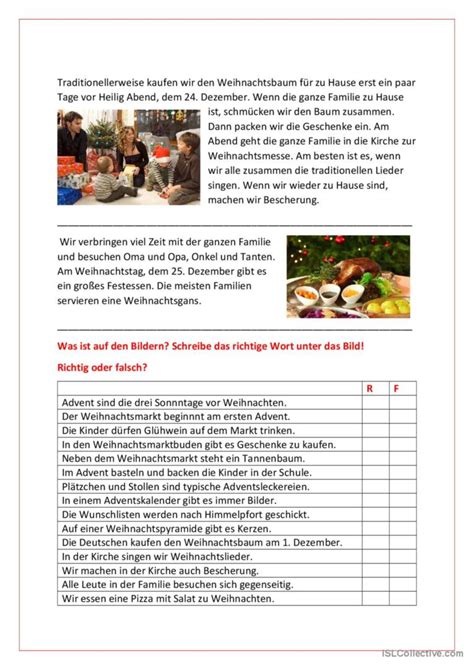 Adent Und Weihnachten Allgemeine Deutsch Daf Arbeitsbl Tter Pdf Doc