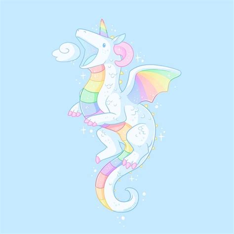 My rainbow dragon drawing : r/RainbowEverything