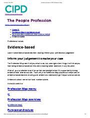 Evidence Based Cipd Profession Map Pdf Pm Evidence Based