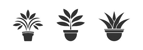 Premium Vector Plant Pot Icon Set Vector Illustration