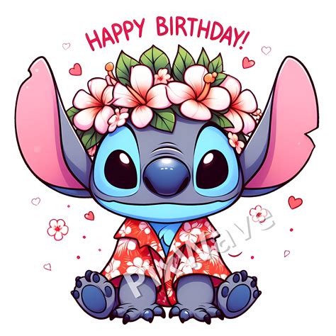 Happy Birthday Stitch Png Birthday Stitch Svg Birthday Lilo And