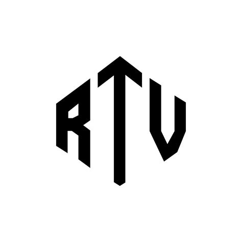 RTV letter logo design with polygon shape. RTV polygon and cube shape logo design. RTV hexagon ...