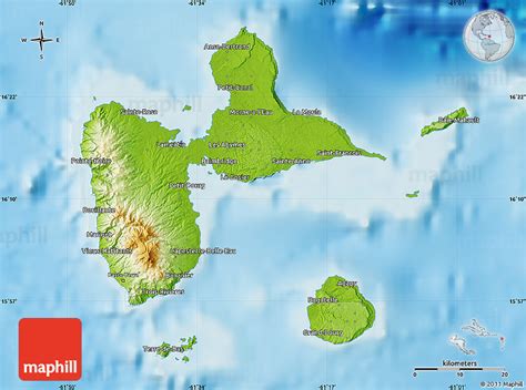 Physical Map Of Guadeloupe 3744 Hot Sex Picture