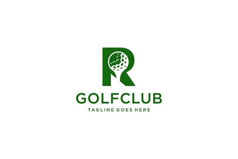 Letter R for Golf logo design vector template, Vector label of golf, Logo of golf championship ...