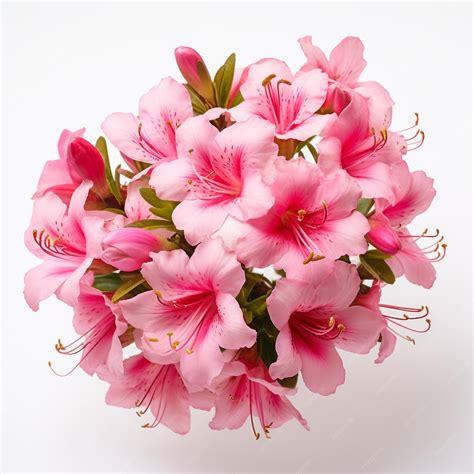 Premium Ai Image Japanese Traditional Azalea Bouquet On White Background