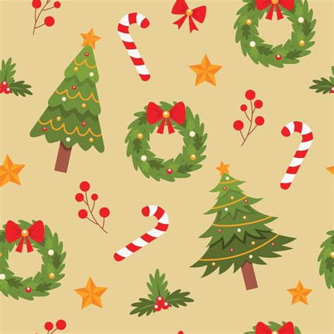 Green Christmas Tree Seamless Pattern 12881460 Vector Art At Vecteezy