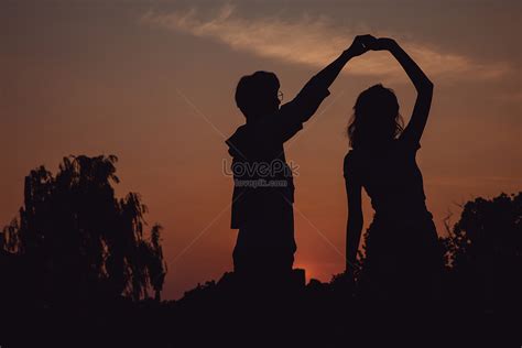 Silhouette Of Couple Holding Dancing Dance Picture And HD Photos | Free Download On Lovepik