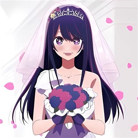 An Anime Character Holding A Bouquet Of Flowers