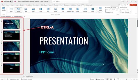 How to Apply Transition to All Slides in a PowerPoint Presentation