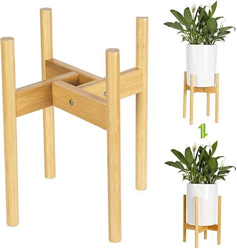 Bamboo Plant Stand Indooroutdoor Lukisan Meja Ide Dekorasi Rumah