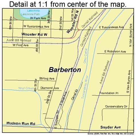 Barberton Ohio Street Map 3903828