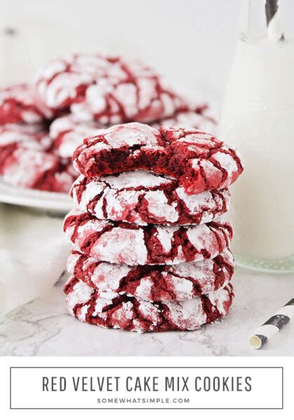 Red Velvet Cake Mix Cookies Recipe Somewhat Simple