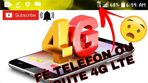 kijan pou fè telefòn ou moute 4GLTE tuto YouTube