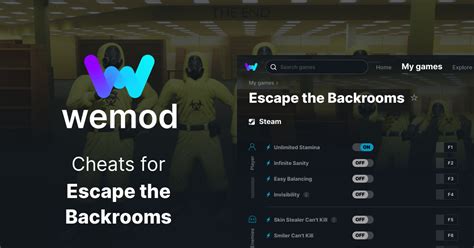 Escape The Backrooms Cheats Trainers For PC WeMod