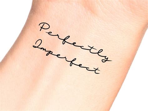 Perfectly Imperfect Temporary Tattoo Etsy