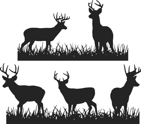 Deer Silhouette Set Vector Illustration 3537432 Vector Art At Vecteezy