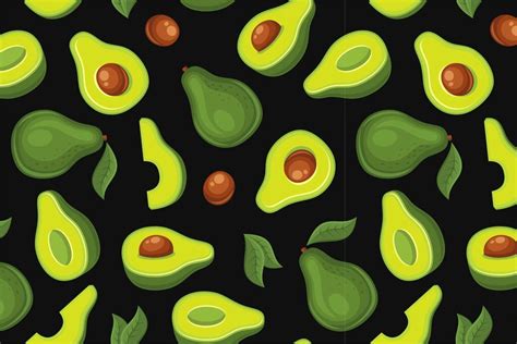 Avocado Fruit Seamless Pattern MasterBundles