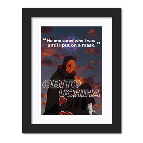 Obito Uchiha Quote Naruto Anime Painting Tenorarts