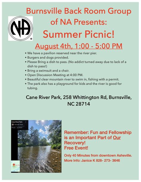 Flyers Western North Carolina Area Of Narcotics Anonymous