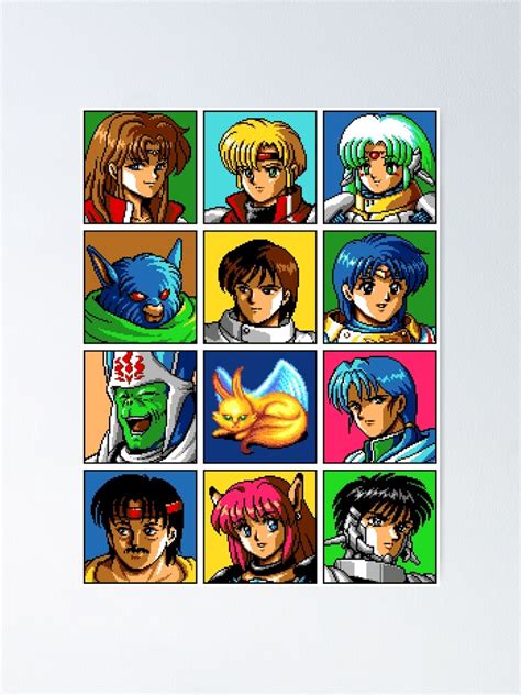 "Phantasy Star IV Characters" Poster for Sale by winscometjump | Redbubble