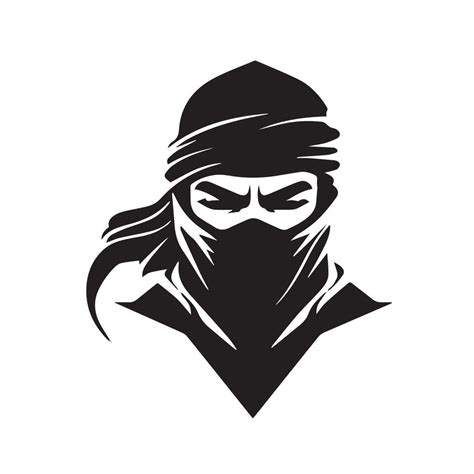 Ninja Vector Icon Simple Minimal Logo Of Hooded Assassin Isolated Japanese Warrior Idea Of