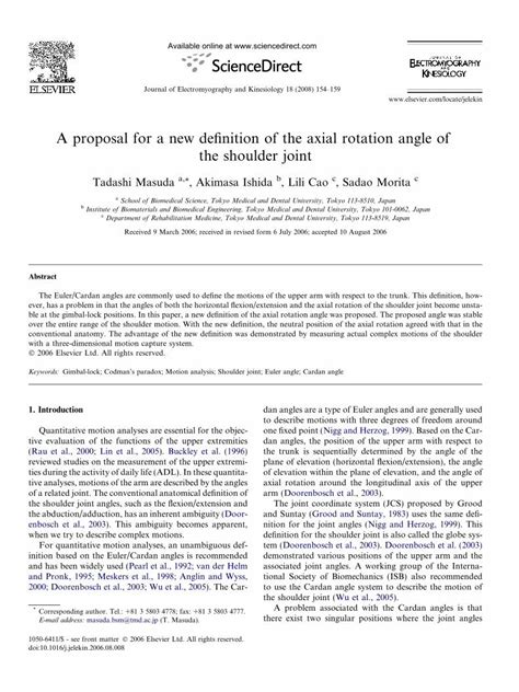 (PDF) A proposal for a new definition of the axial rotation angle of ...