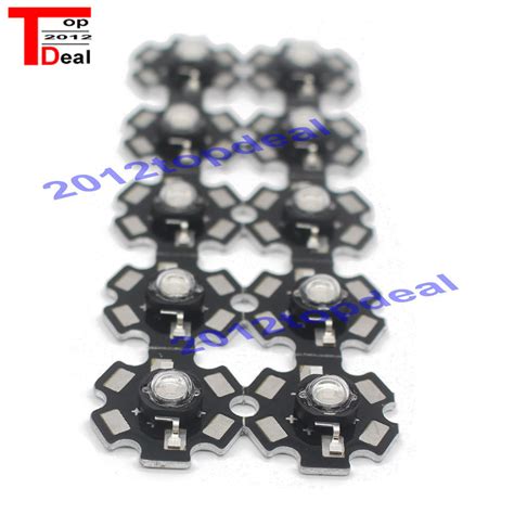 50pcs 3W 395nm UV LED Ultraviolet LED Chip Light High Power Black LED