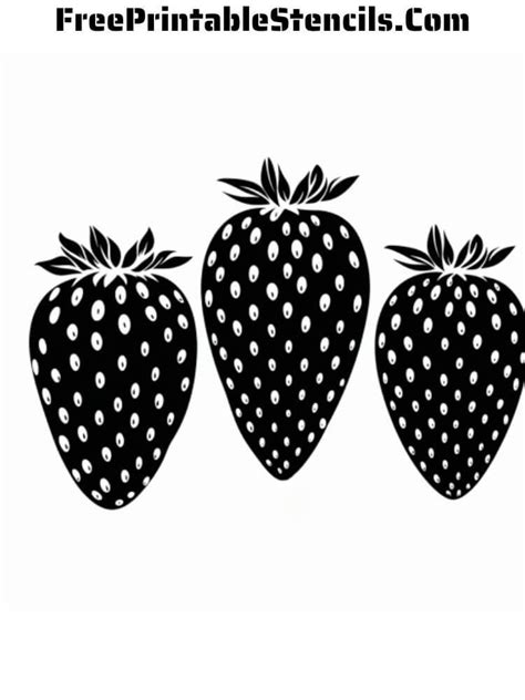 Free Printable Strawberry Stencils - Free Printable Stencils