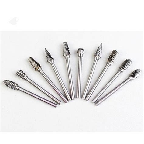 10pcslot Rotary Tool Burr Drill Bit Set Tungsten Vicedeal