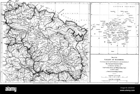 Kashmir map 1861 Stock Photo - Alamy