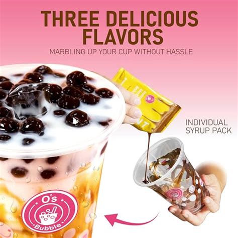 Os Bubble Boba Tea Kit 6 Servings Bubble Tea Kit All In One Boba Kit For Boba Tea Lovers