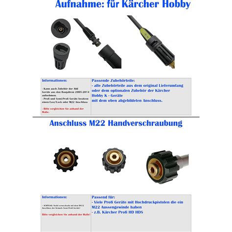 Adapter für Kärcher Bajonett IG M22 1 5 IG Hobby Zubehör auf Profi