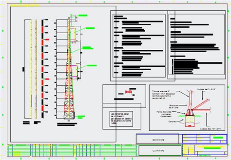 Planos De Torre Autosoportada 45m En DWG AUTOCAD Tendidos Electricidad