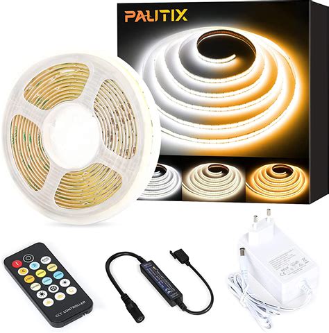 Pautix Cob Cct Led Light Strip Kit Dc V Regul Vel K K Leds