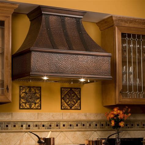 36 Tuscan Series Copper Wall Mount Range Hood Riveted Bands Wall