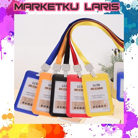 jual mkl  tag id card transparant gantungan kartu nama plastik