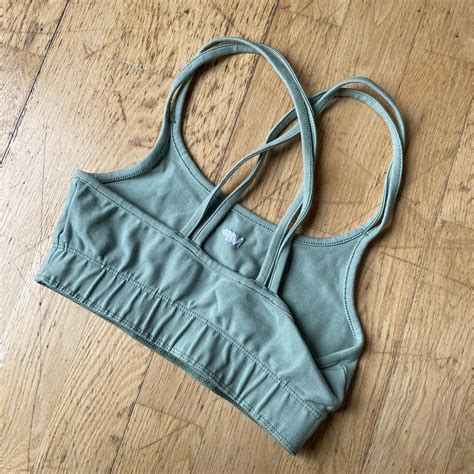 Myprotein Sage Green Sports Bra W A Strappy Depop