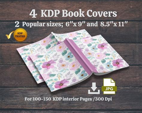 Kdp Book Cover Templates Each Design Comes In Two Sizes X And